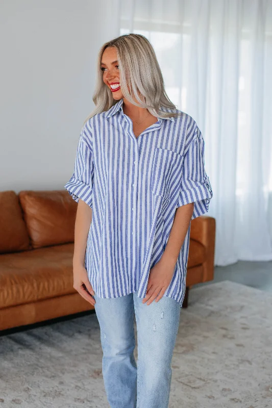 End Of Season Sale Carleton Striped Button Down