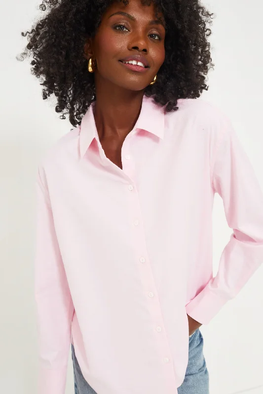 Tropical Island - Inspired Attire Pink Lightweight Oxford Nadine Boyfriend Button Down