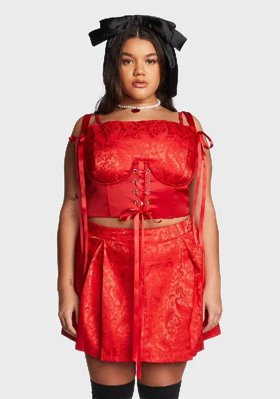 Fashion Forward Plus Rose My Beloved Underbust Corset Top