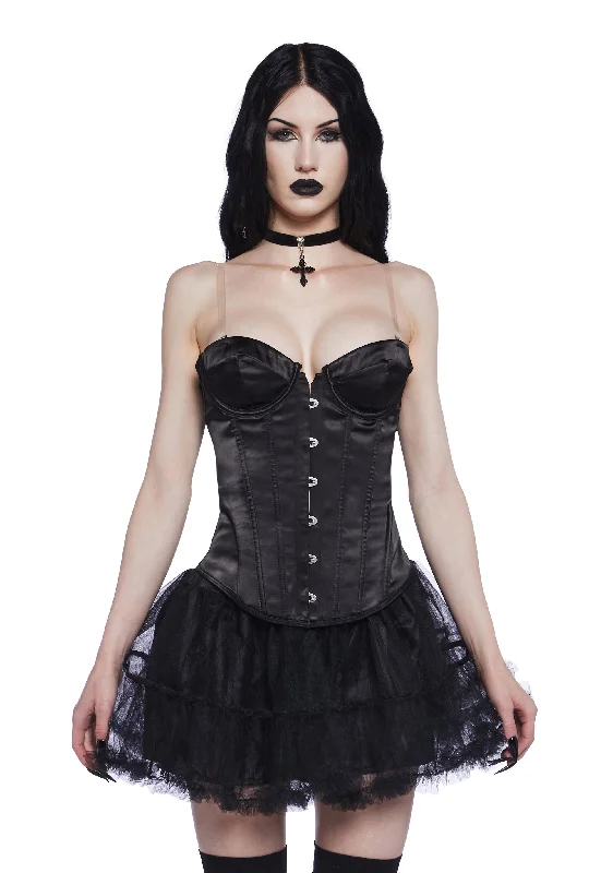 Special Offer For You Spooky Nights Strapless Corset Top - Black