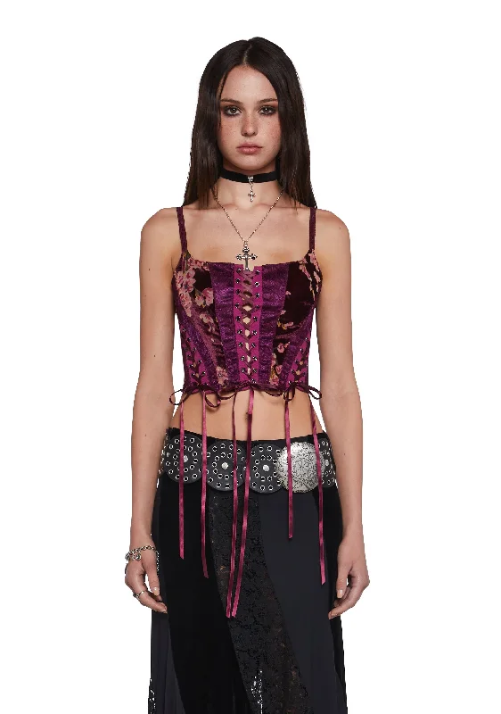 Hot Brand Discounts Stumbled On Sublime Corset Top - Burgundy