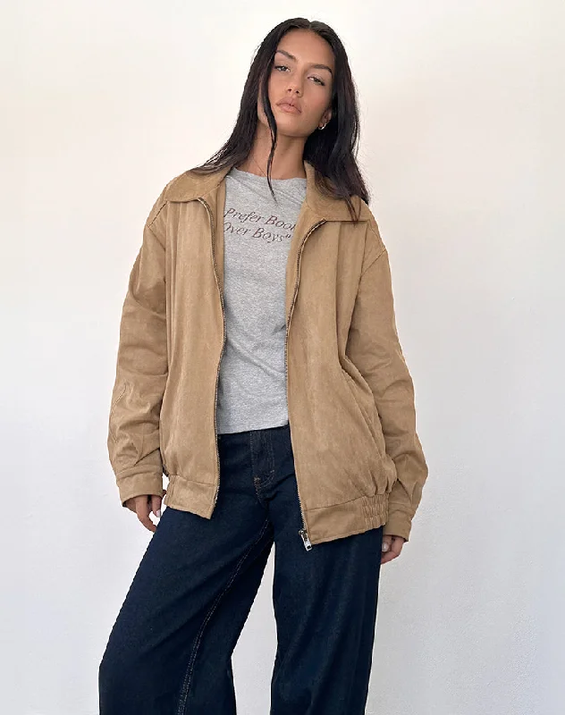 Fashion Forward, Function First Cavita Jacket in Faux Suede Tan