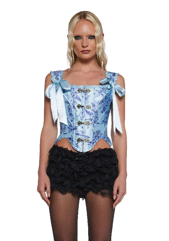 You'Ll Love Us Because Lavish Duchess Corset Top - Blue