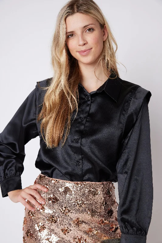 Winter Warm - Up Sale Jenna Shoulder Detail Button Down Blouse