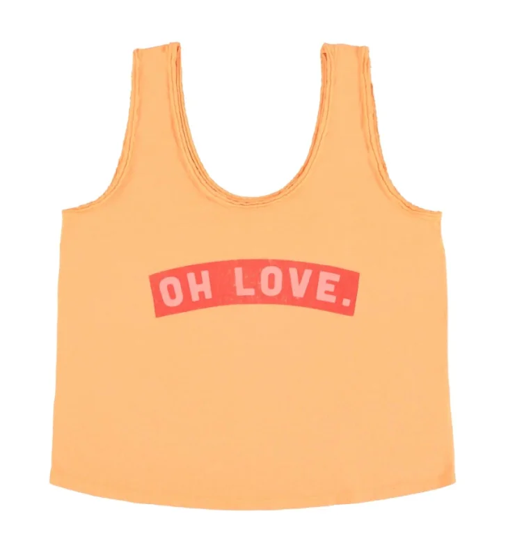 Seasonal Sale Women's Oh Love Tank In Apricot