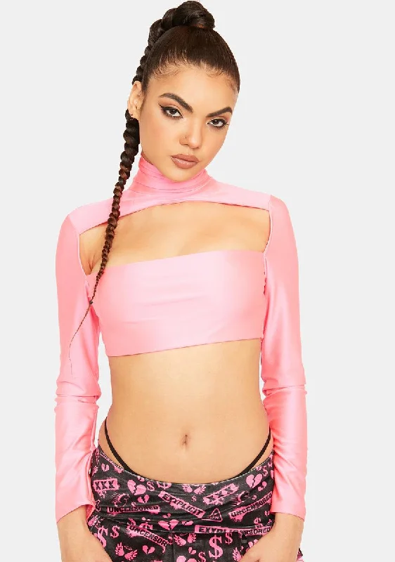 Everyday Fashion Blush All At Once Cutout Crop Top