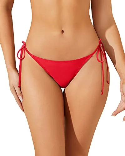 Timeless Elegance Sexy Thong Bikini Bottom Women's String Tie Side Swimsuit Bottom