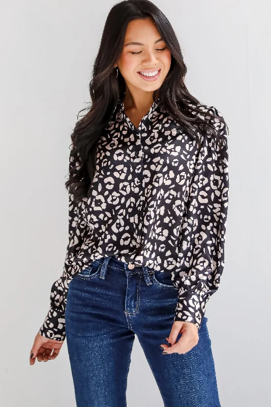 Exclusive Sale FINAL SALE - Luxe Favorite Black Button-Up Blouse