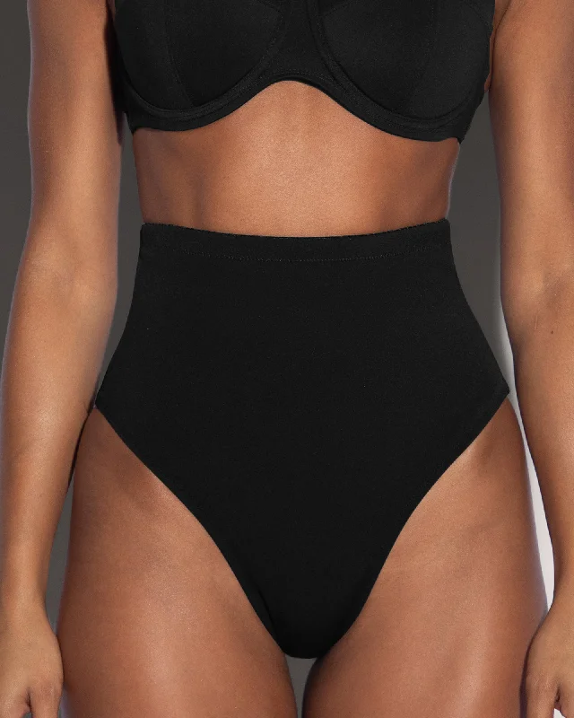 Timeless Elegance Extreme Hi Cut Kini Bottom - Black