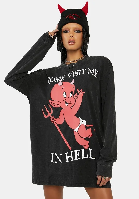 Timeless Elegance Devil's Day Off Oversized Tee