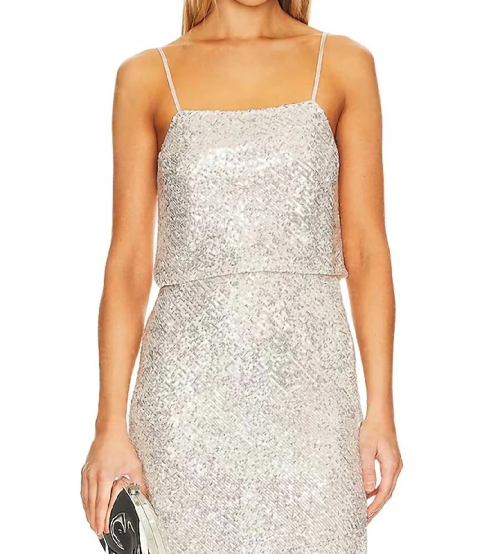 Wardrobe Essentials Sequin Cami In Nude