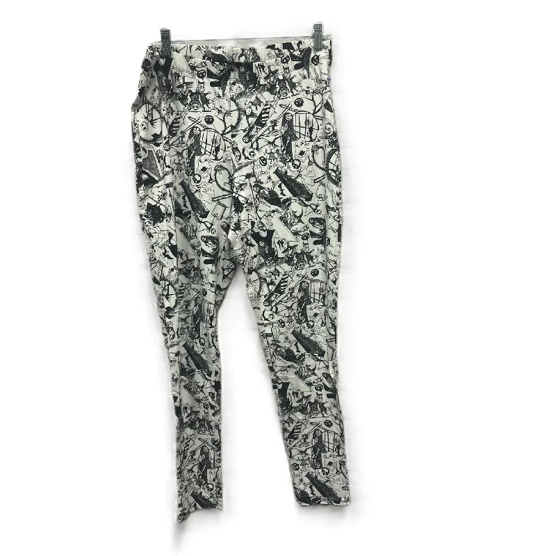 Pants Leggings By Disney Store In Black & White, Size: 18