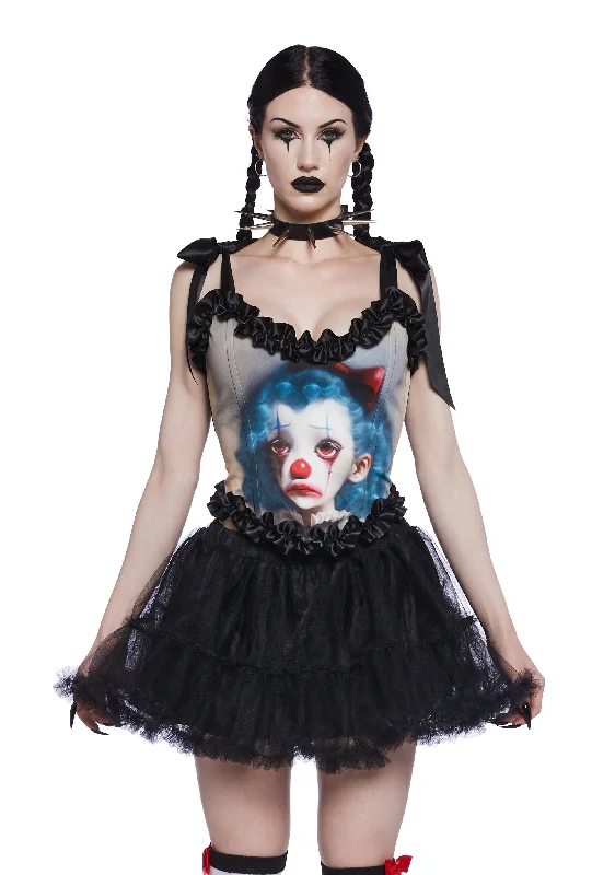 Trendy New Clothes Tears Of A Clown Corset Top