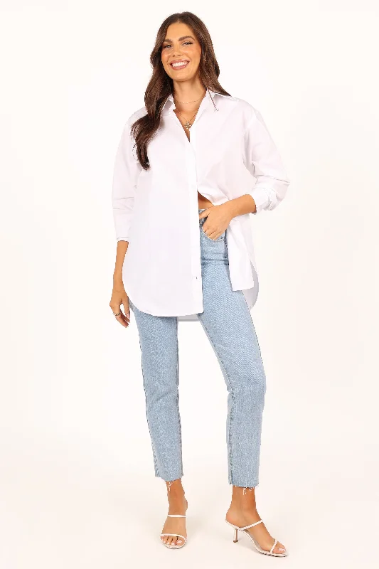 Current Trends Tal Oversized Shirt - White