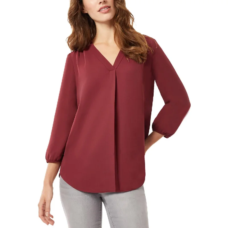 Style Revolution Womens Hi-Low V Neck Blouse