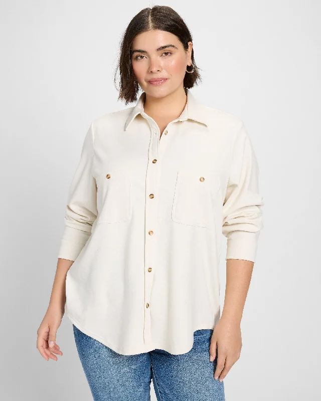 Trendy Styles Plus Size Coastline Button Down Solid