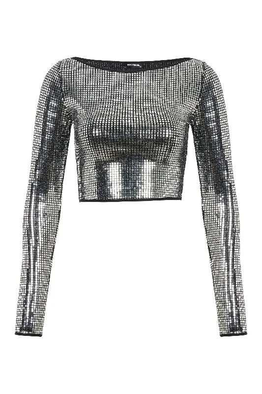 Comfort Centric Apparel Metallic Jersey Top