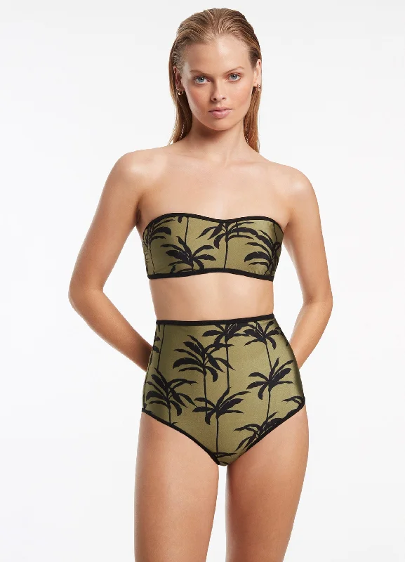 Trendy Styles Palme Minimal Bandeau Top - Olive