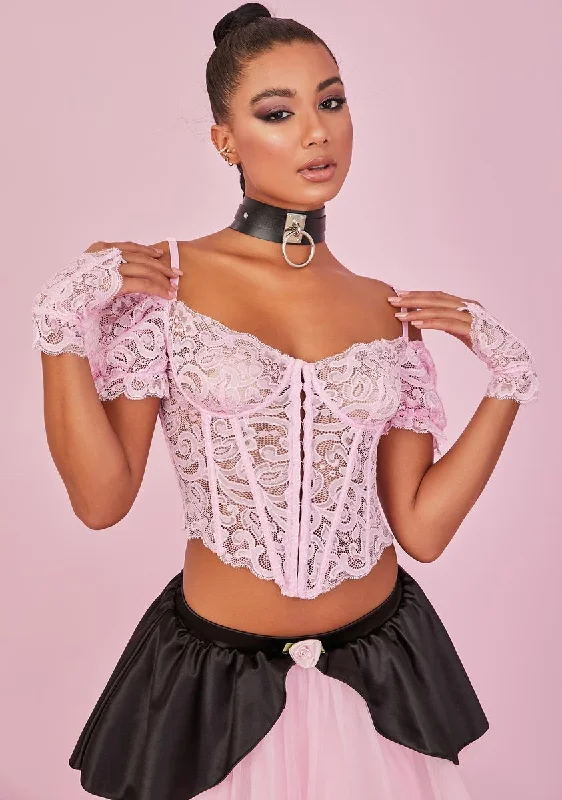 Fashion Frontiers Yours Truly Lace Corset & Gloves