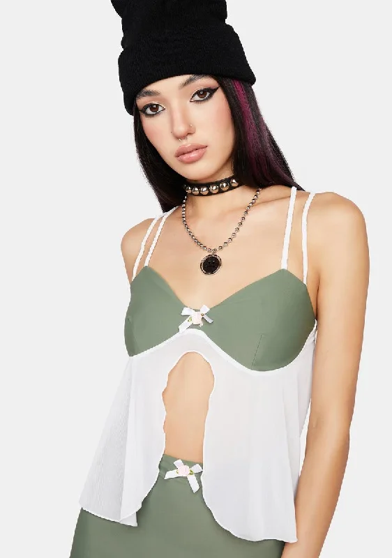 Refined Simplicity Flirty Fairy Crop Top