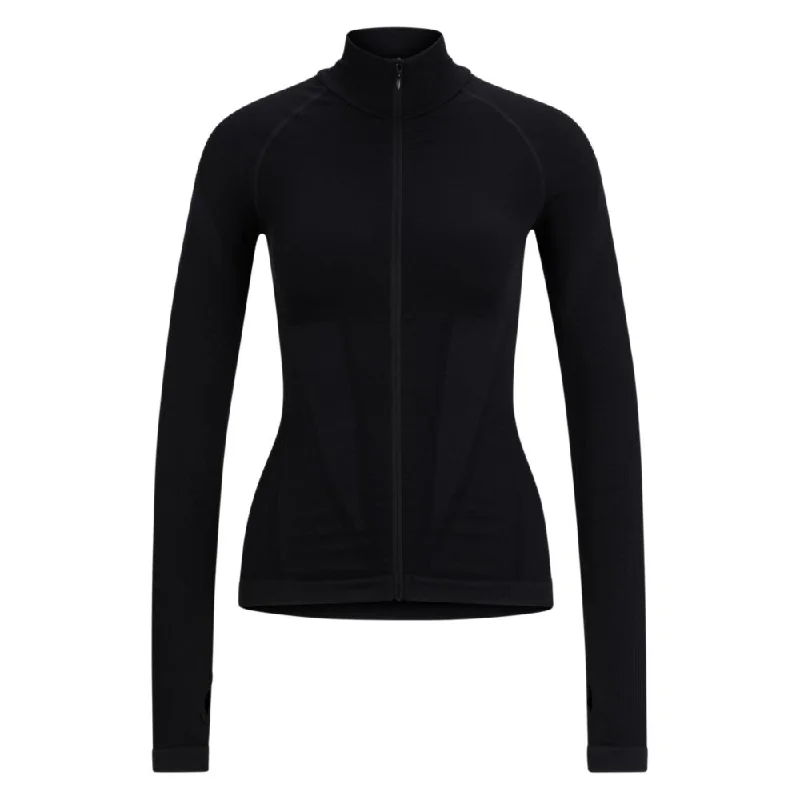 Gorgeous Glamour Collection NAOMI x BOSS zip-up top in stretch jersey