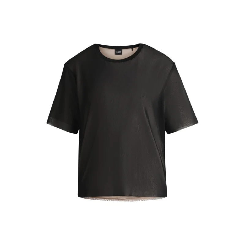 Versatile Wardrobe Essentials Double-layer jersey top with sequin embellishments