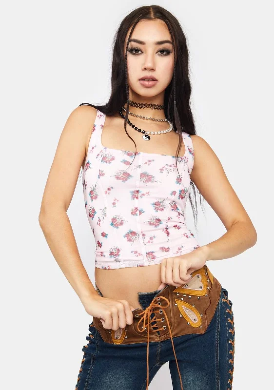 Ethnic Cultural Event Wear Summer Sweet Bouquet Cort Corset Crop Top