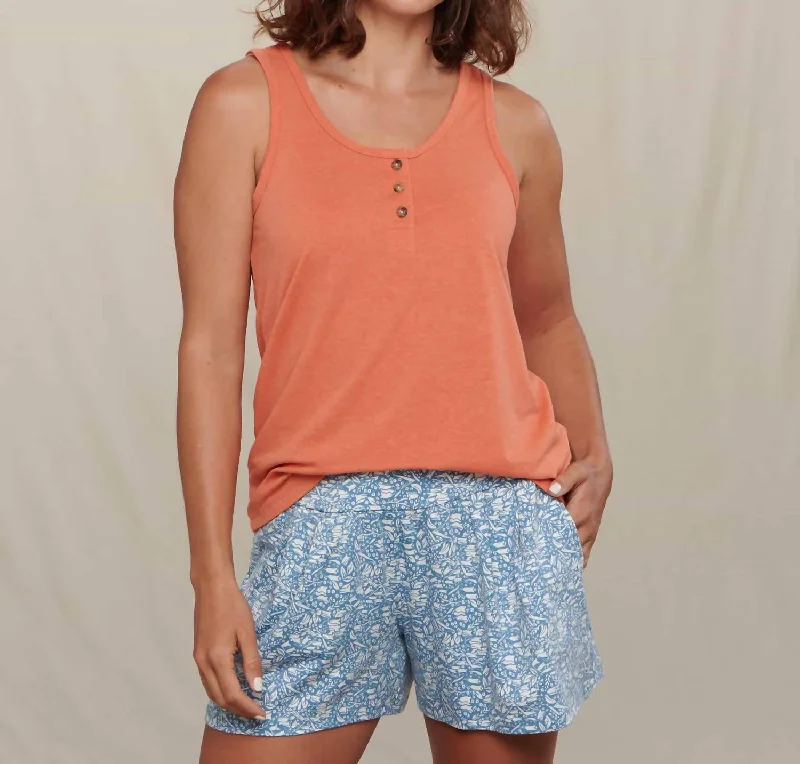 Big Savings Piru Henley Tank In Dreamsicle