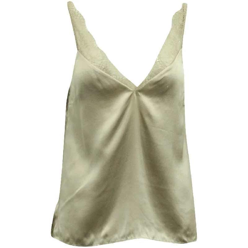 Effortless Style, Endless Impact Cami NYC Lace Camisole in Beige Silk