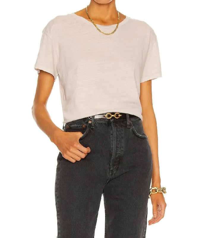 Trend Setting Wardrobe Jersey Relaxed Tee In Shell