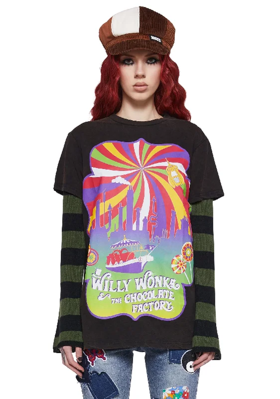 Feminine Elegance Wondrous Boat Ride Oversized Tee