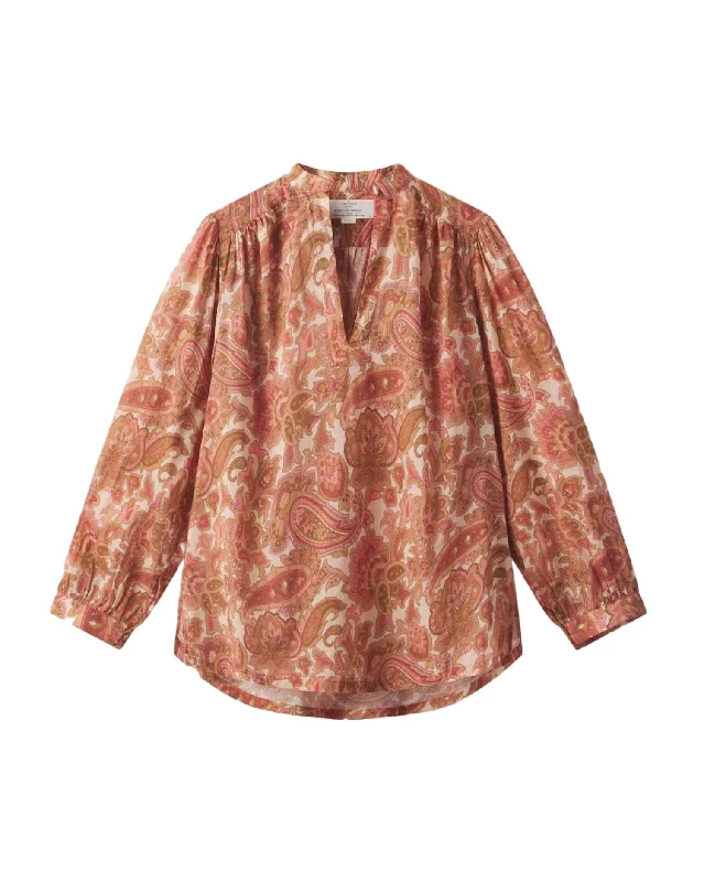 Luxe Layering Bailey Blouse In Autumn Paisley