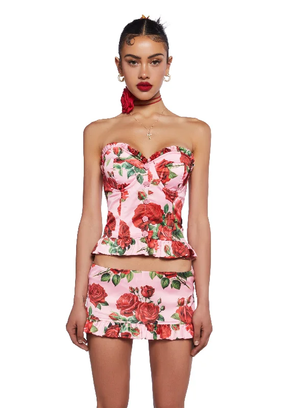 The Latest Fashion Trends La Bella Vita Corset Top - Pink