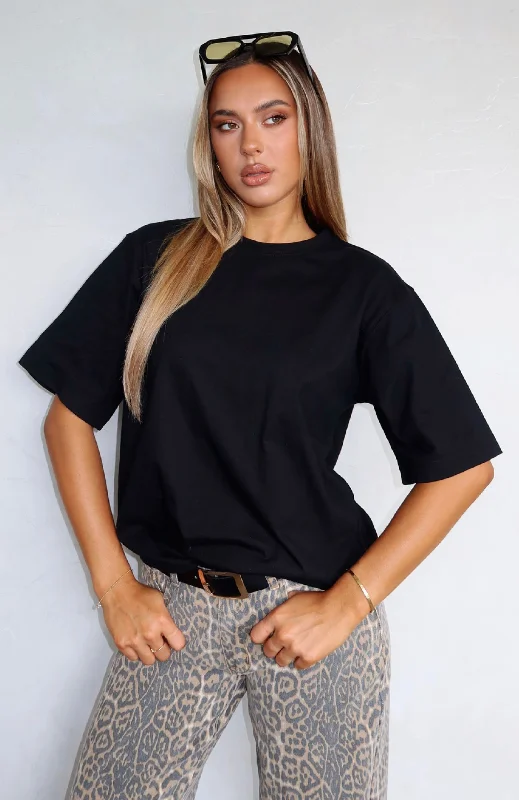 Save Big Let It Out Oversized Tee Black