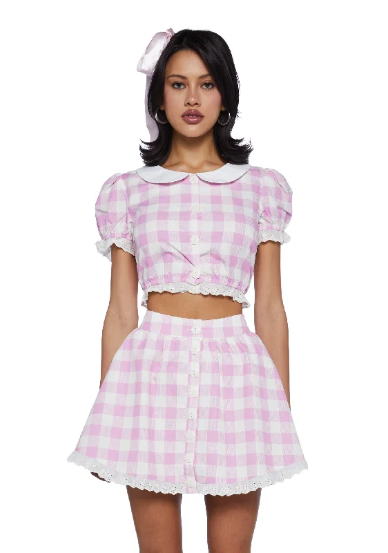 Classic Charm Smore Sweetness Gingham Blouse