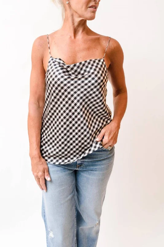 Trendy Clothing Sale Axel Cami In Black Gingham