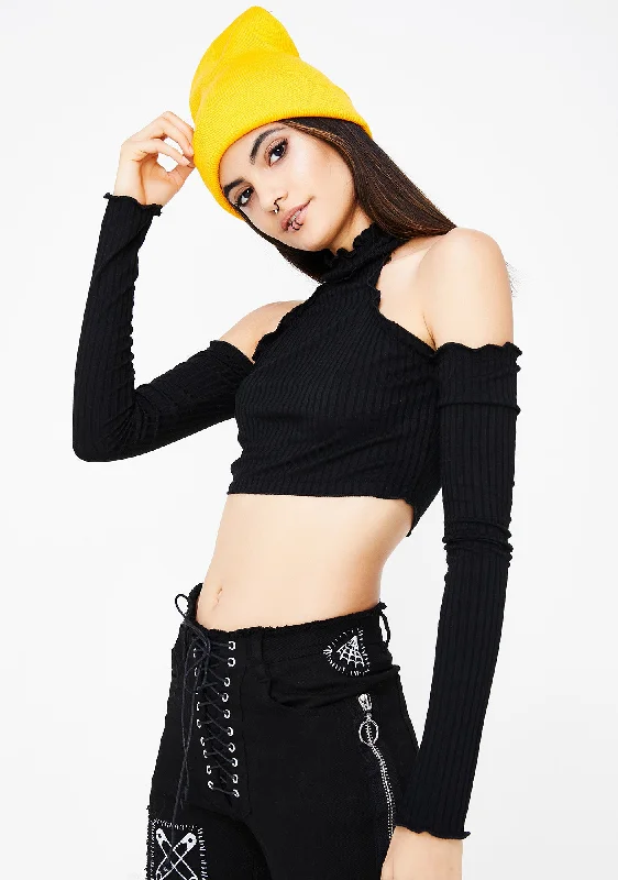 Graceful Drape Say Hello Crop Top