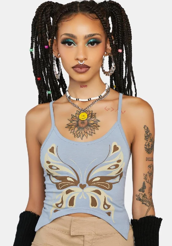 Attire Sale Butterfly Wings Sleeveless Tank