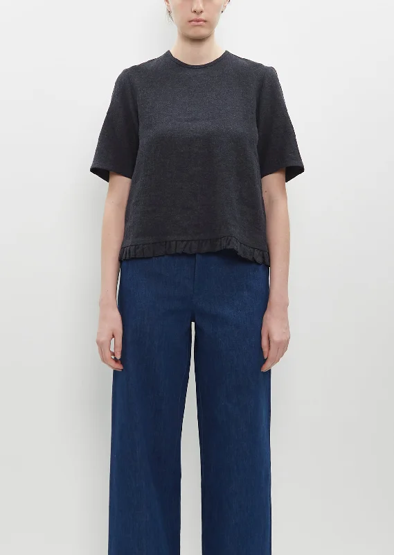 Everyday Glamour Tiny Linen-Wool Top