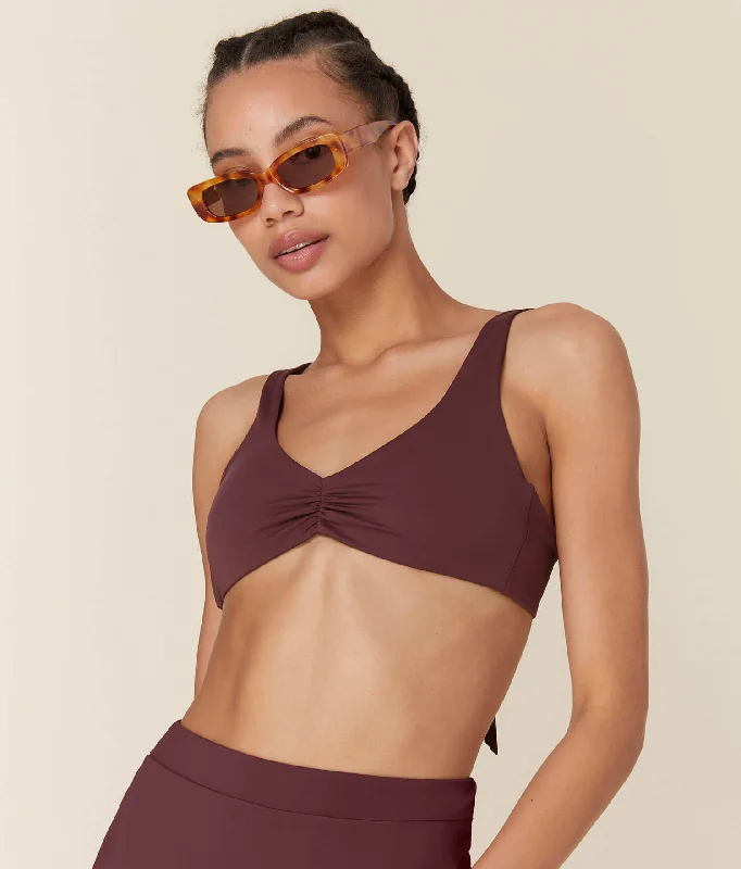 Trendy Fashion Sale The Honolulu Bikini Top - Eco Nylon - Cacao