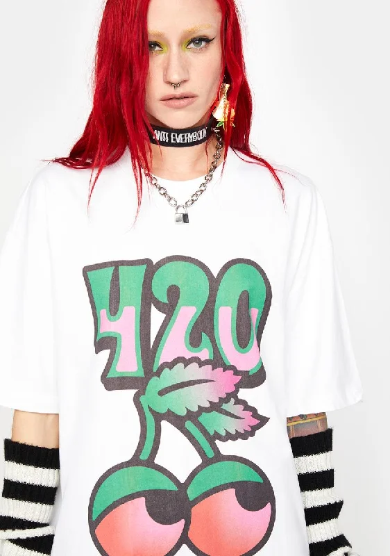 Athleisure Wear Cherry Eyes 420 Oversized Tee