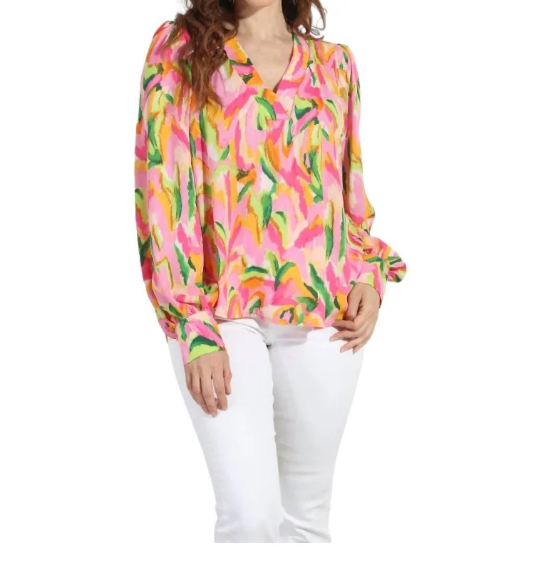 Cool Prices V-Neck Politan Blouse In Gloria