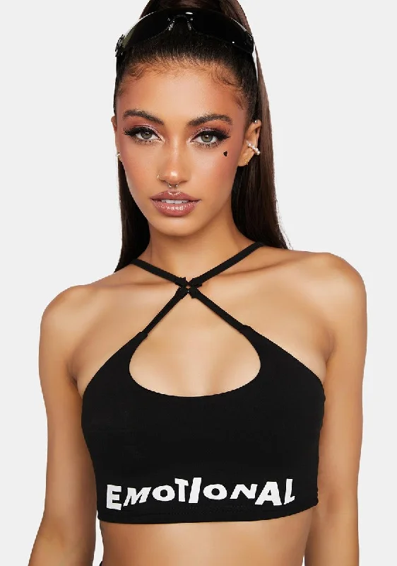 Trend Forward Women's Wear Emotional Crop Top