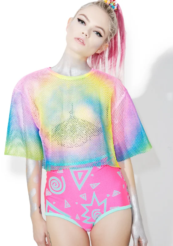 Fashion Sale Rainbow Player Cropped Jersey