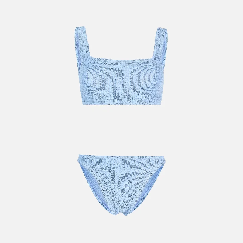 Parisian Effortless Chic Style Hunza G Xandra Bikini - Cornflower