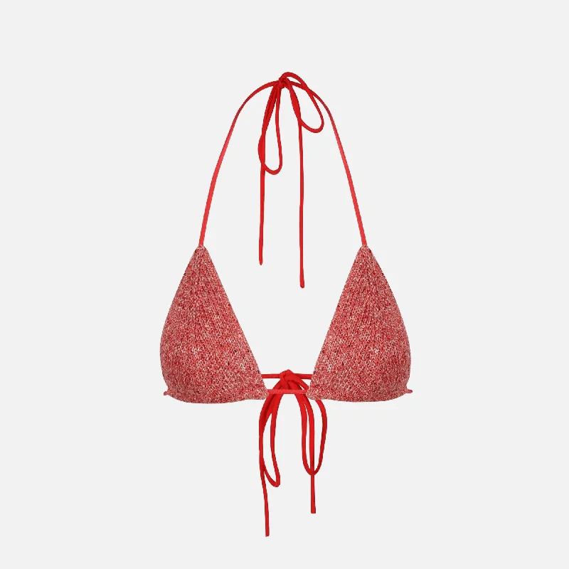 Romantic Date - Night Ensemble Asta Resort Lio Bikini Top - Raspberry Sequin