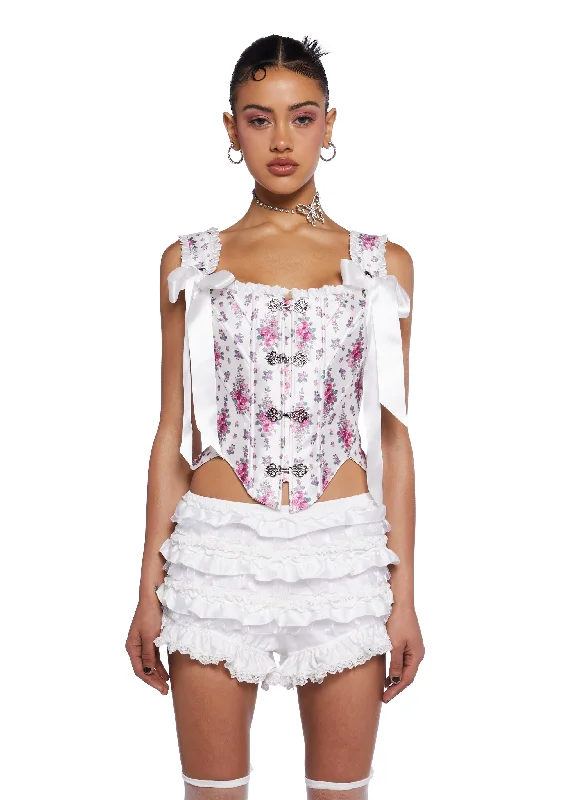 Exclusive Designer Collection Lavish Duchess Corset Top - White