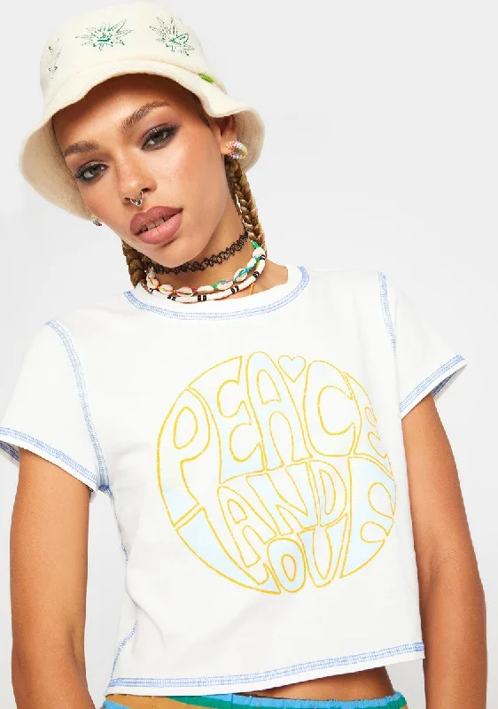 Huge Markdowns Peaceful Encounters Crop Tee