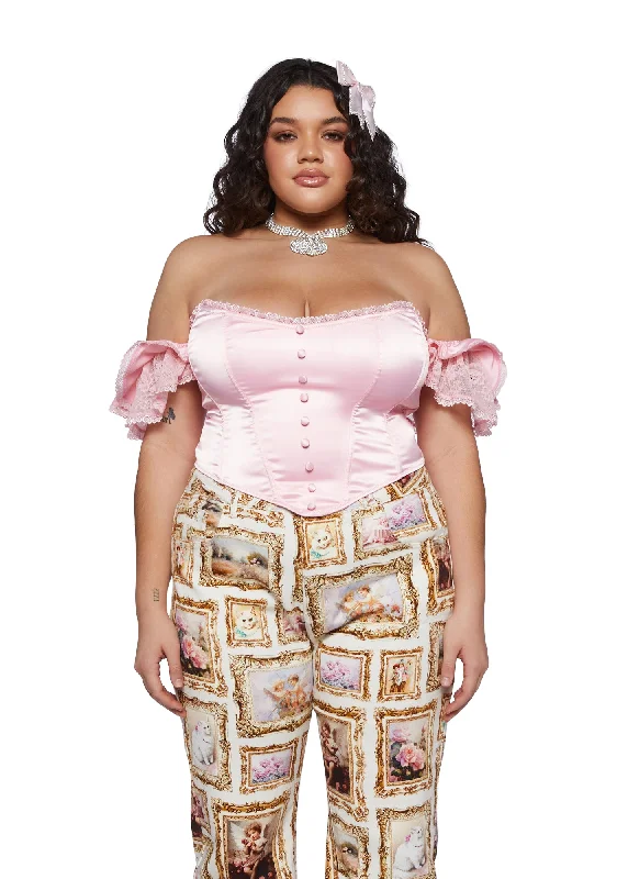 Find Your Unique Flair Plus Sweet Talker Corset Top - Pink