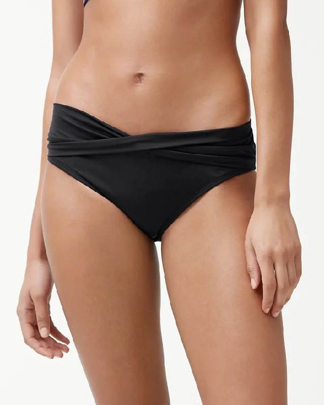 Style Your Wardrobe 2024 Tommy Bahama Pearl High-Waist Twist-Front Bikini Bottoms - TSW20142B